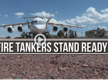 Parked airplane at airport