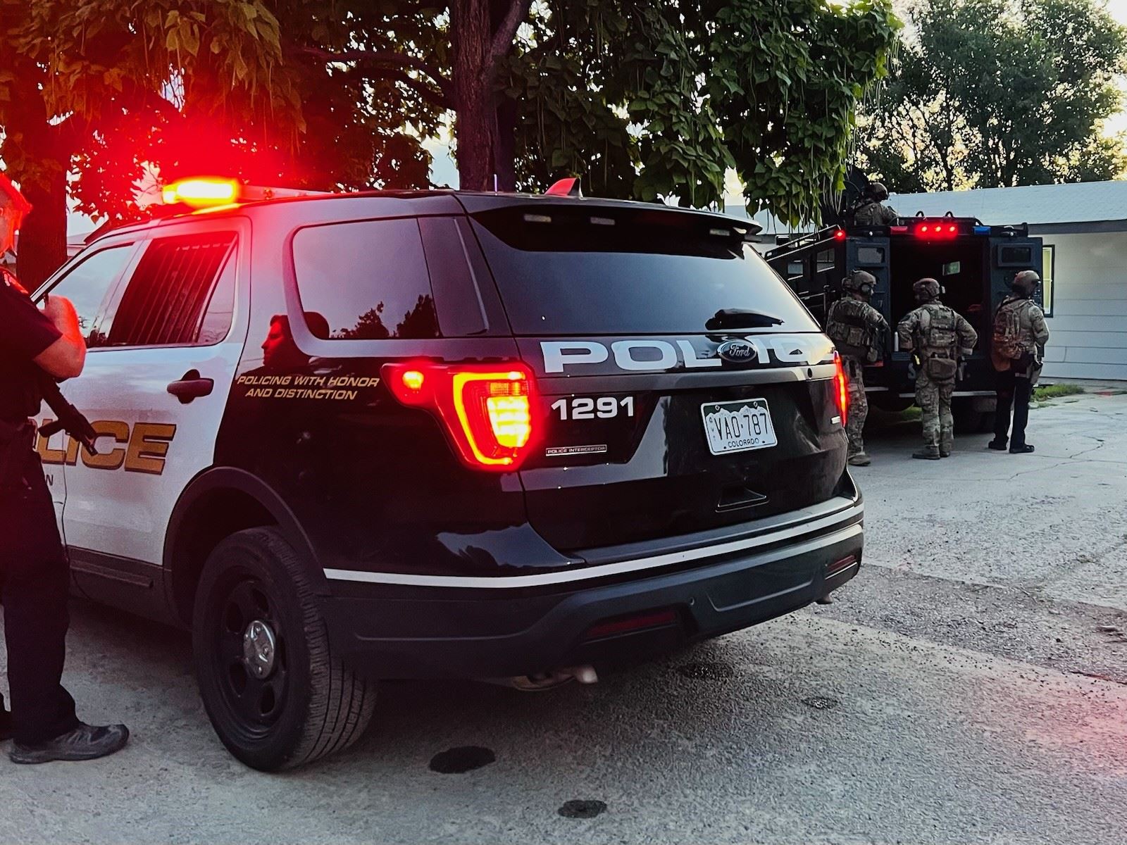 police cruiser at scene