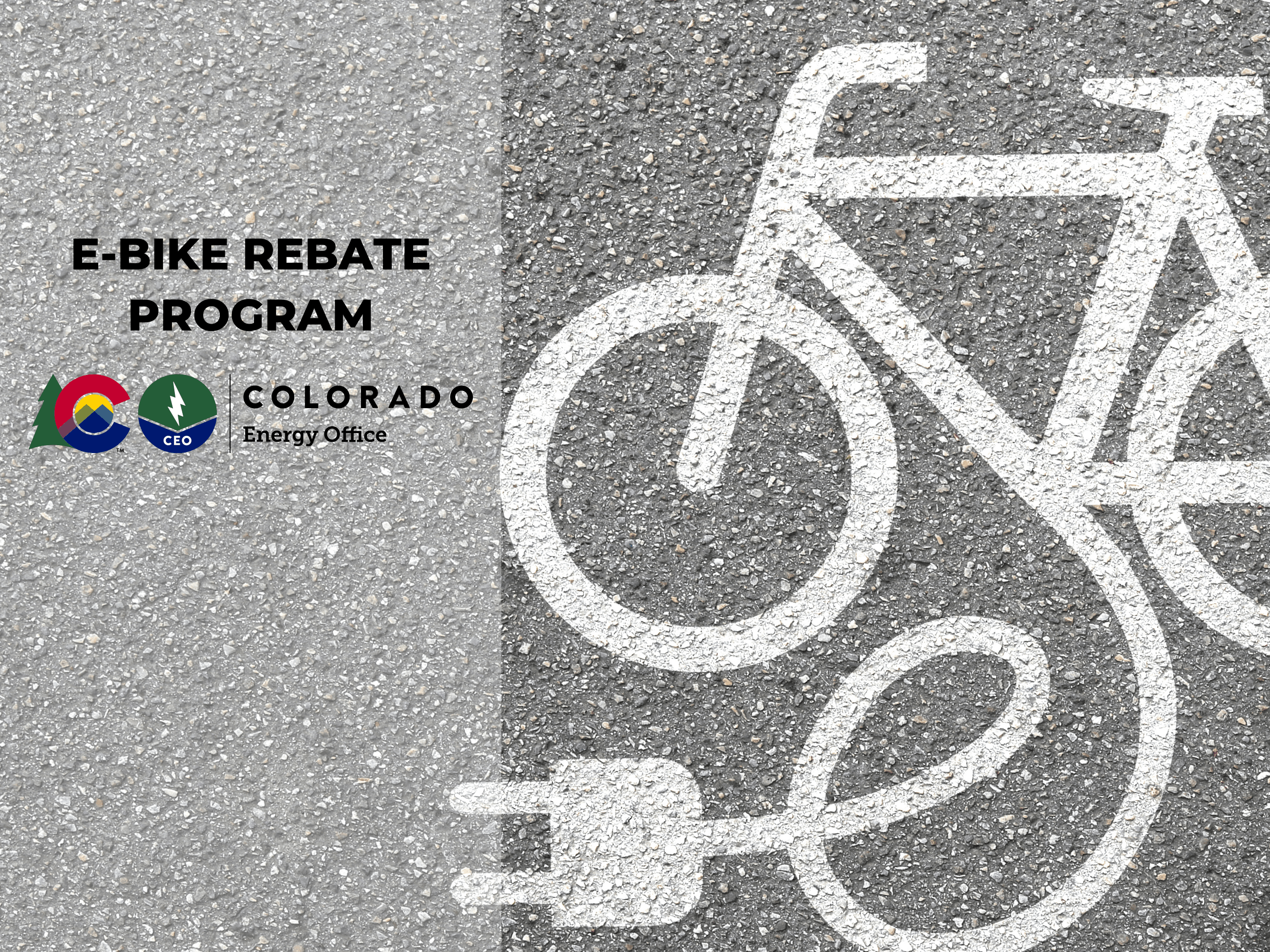 bike with electric plug and Colo State Energy Office logo