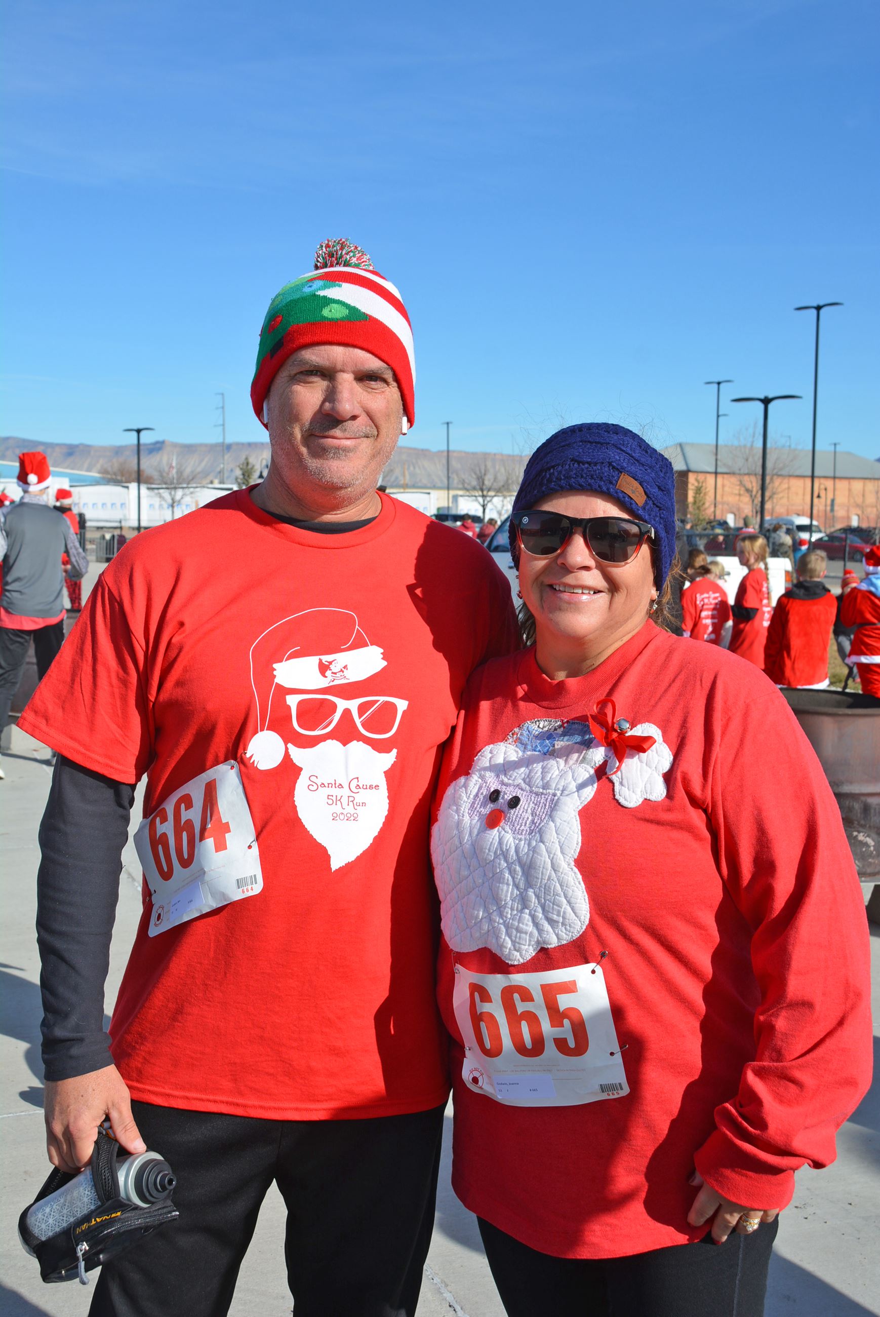 Man and woman standing together waiting for winners to be announced