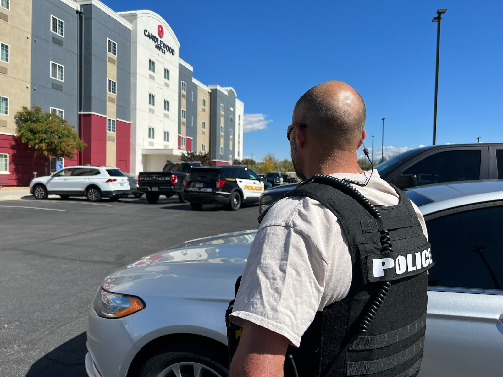 Detective arriving on scene