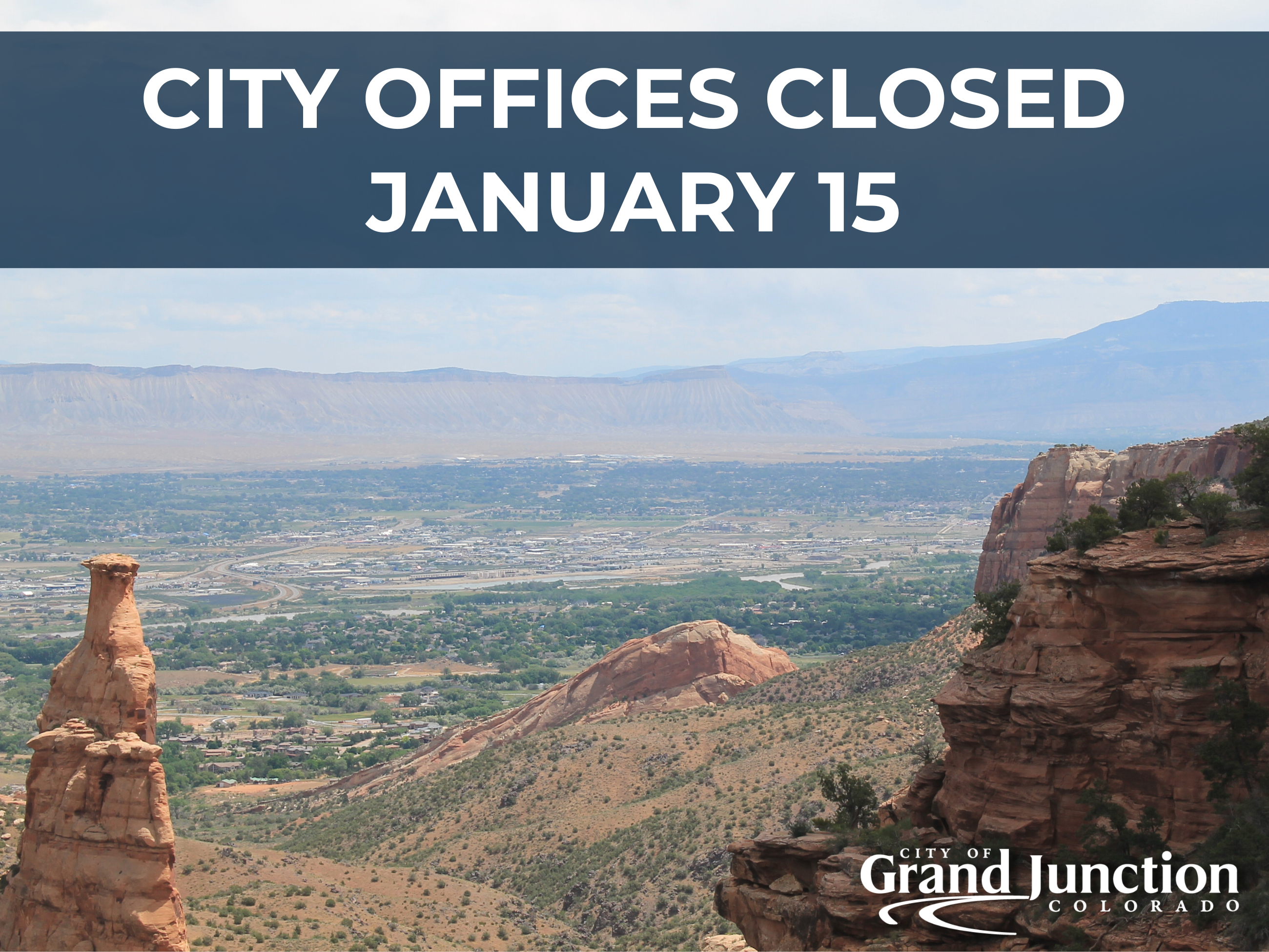Independence Monument looking toward Grand Junction. Text on graphic. 
