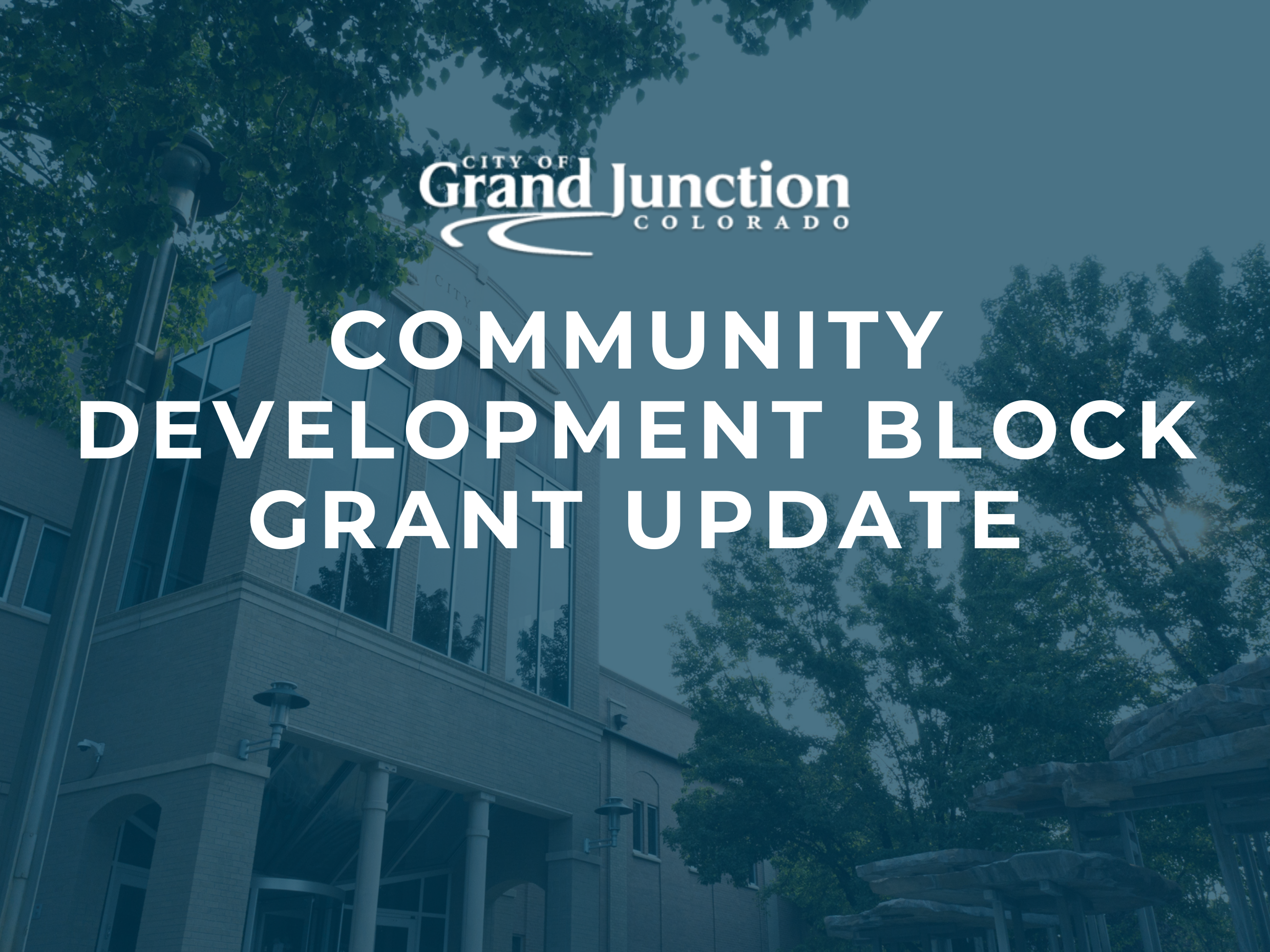 Blue background with white text 