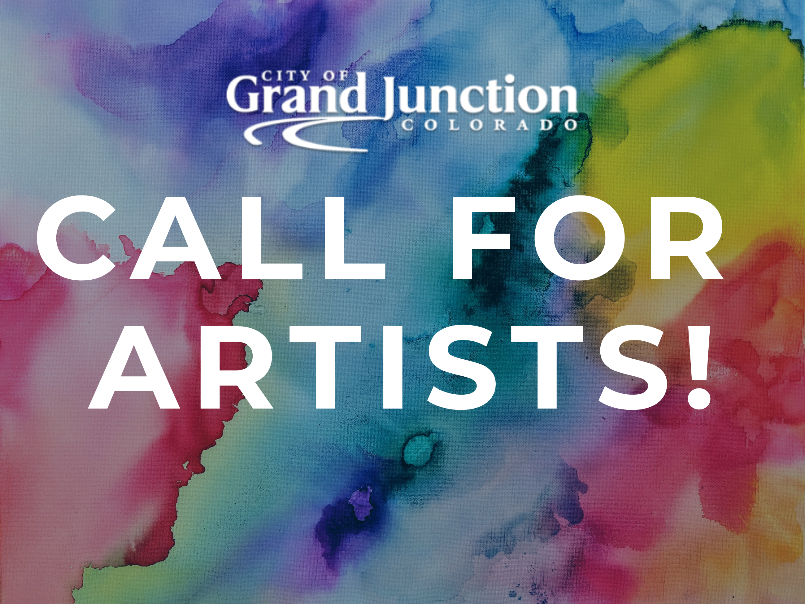 Decorative splashes of paint with text on the graphic