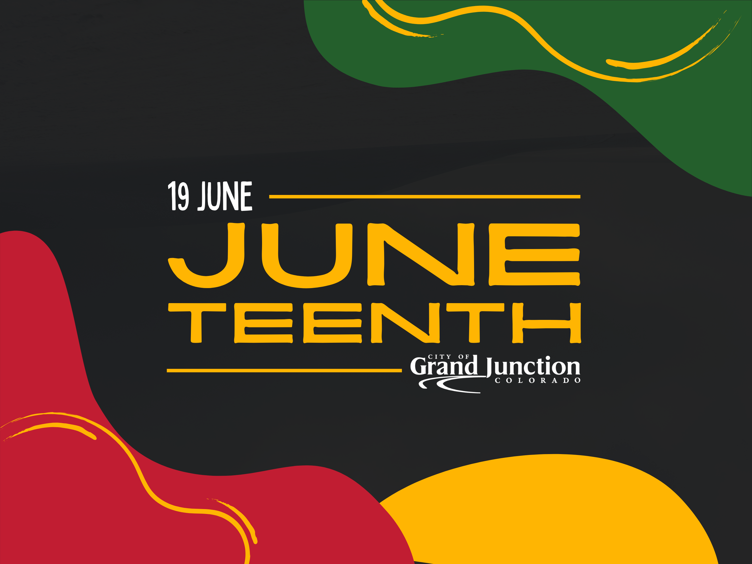 A black background with illustrations. Content includes Juneteenth information. 