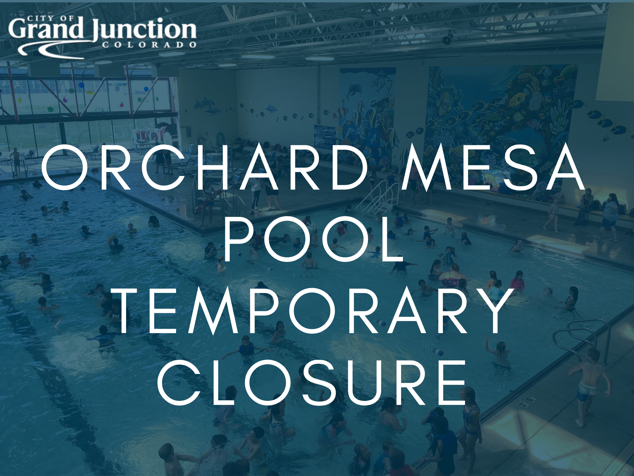 Orchard Mesa Pool with text on graphic