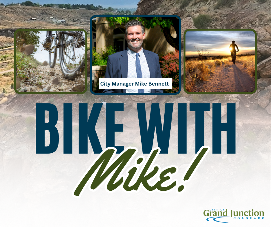 City Manager Mike Bennett headshot with text on graphic