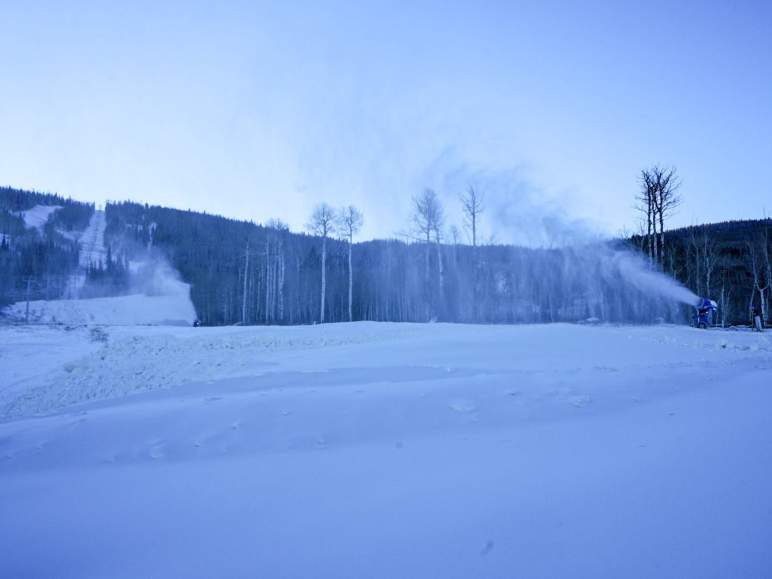 Snowmaking machine at Powderhorn Ski Resort
