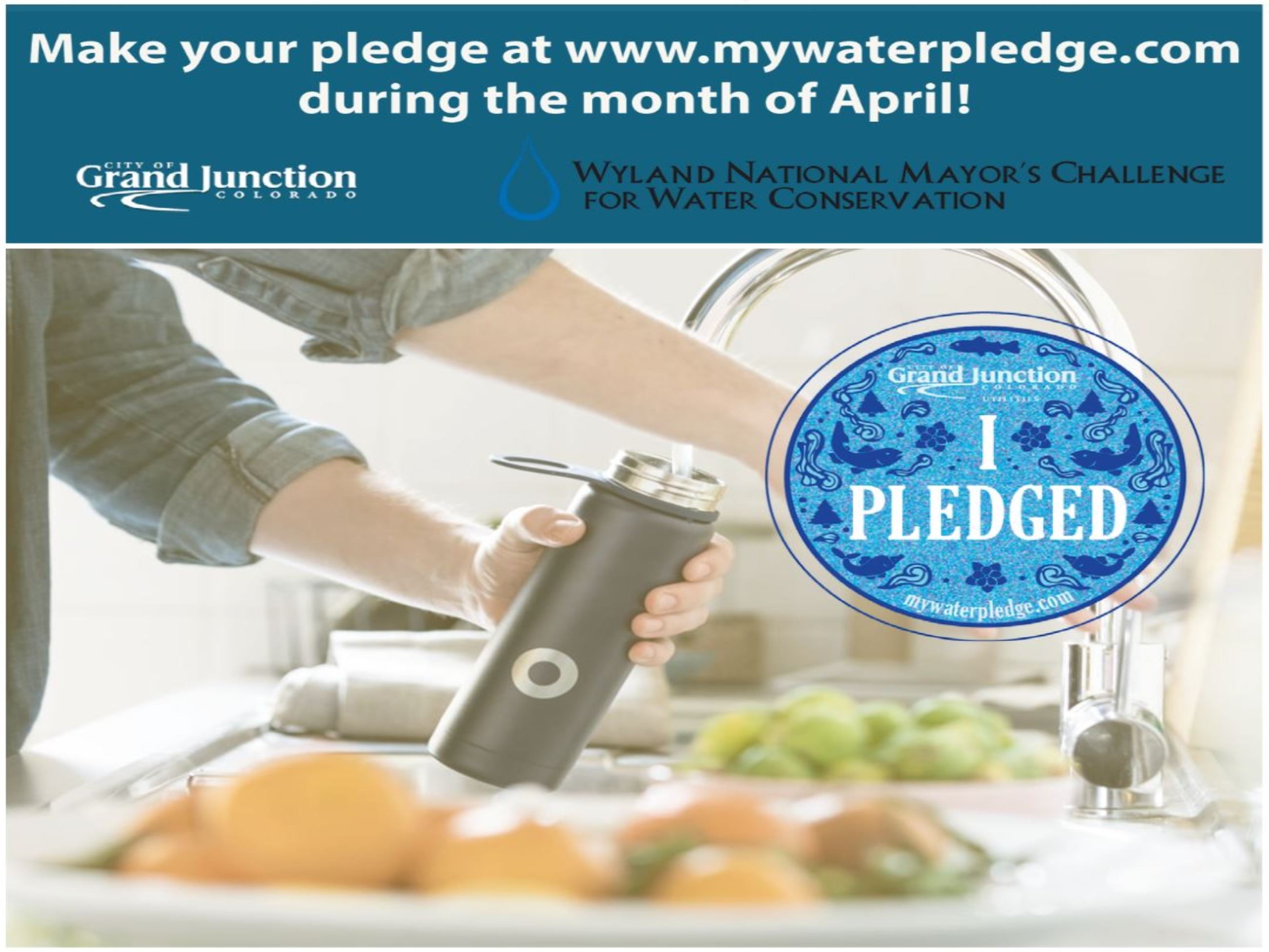 Wyland Water Pledge (woman filling water bottle)
