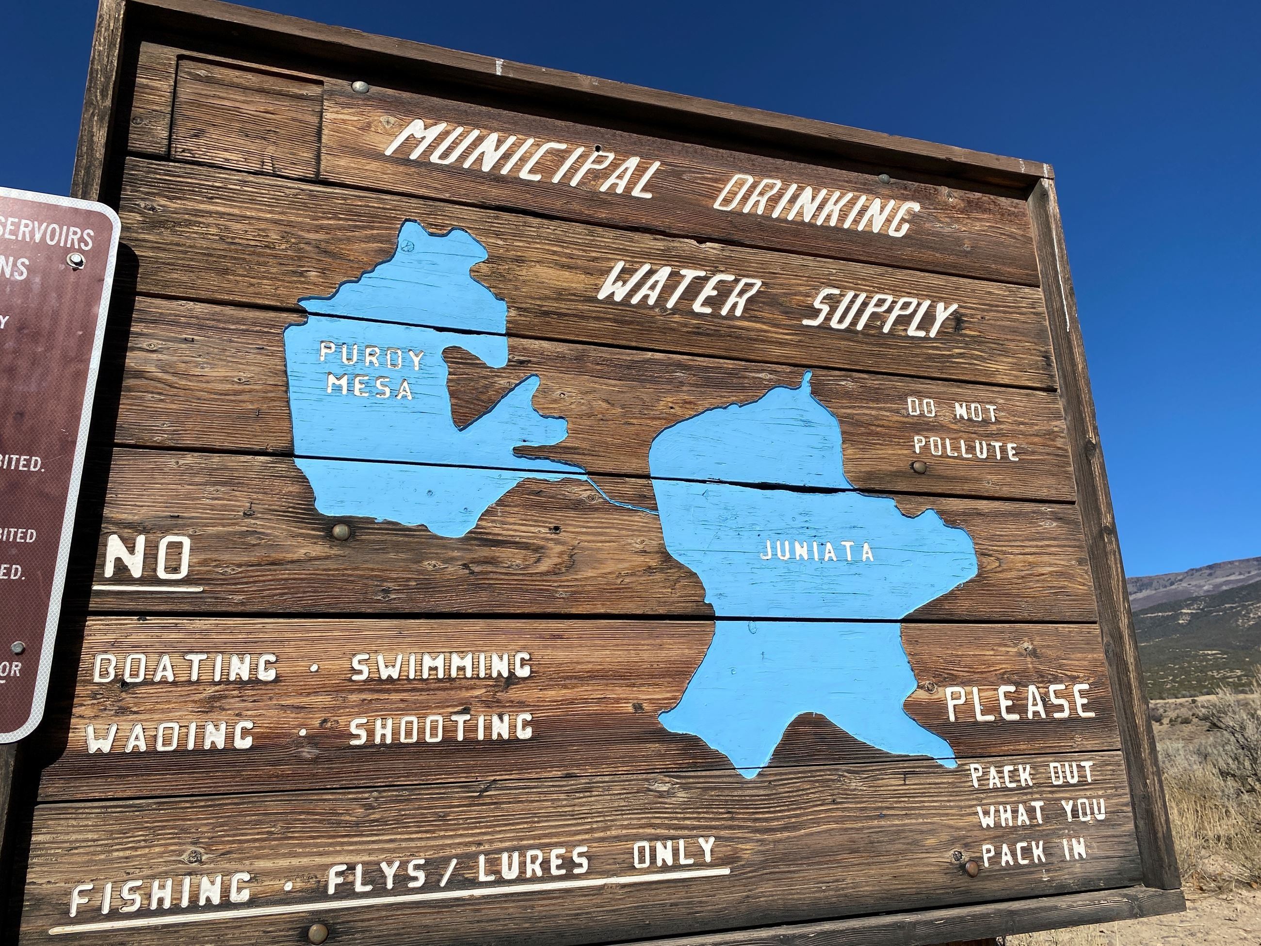 Municipal Water Supply sign