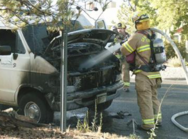 Van Catches Fire