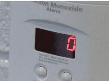 Close up of carbon monoxide detector