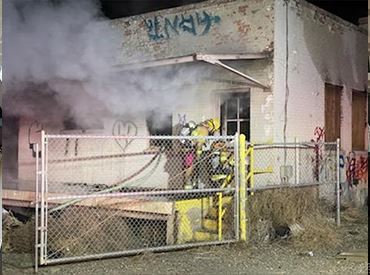 GJFD fighting a fire at a commercial building