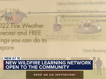 Transition camera shot between wildfire learning material