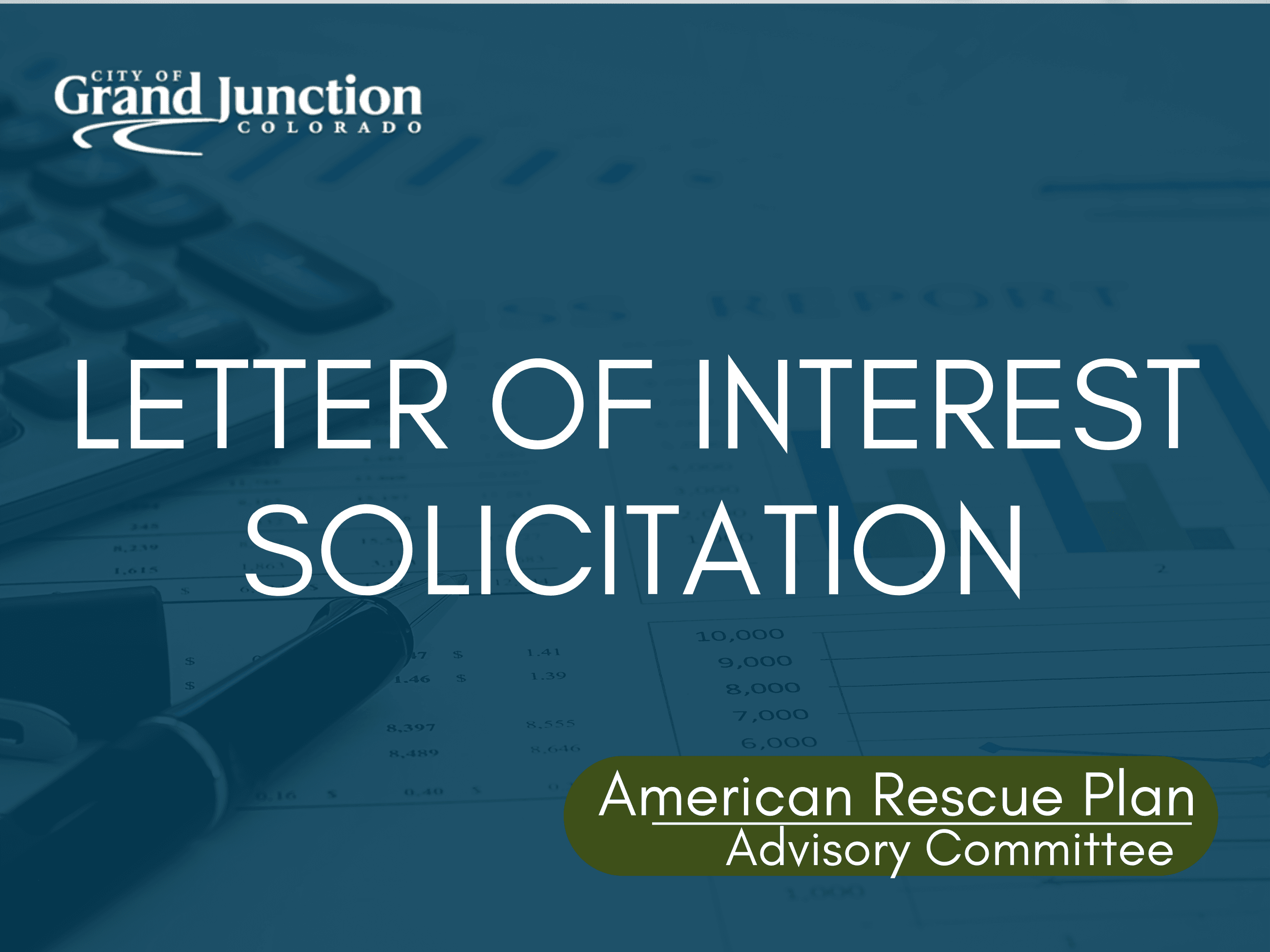 pen and paper on blue background with white letter overlay