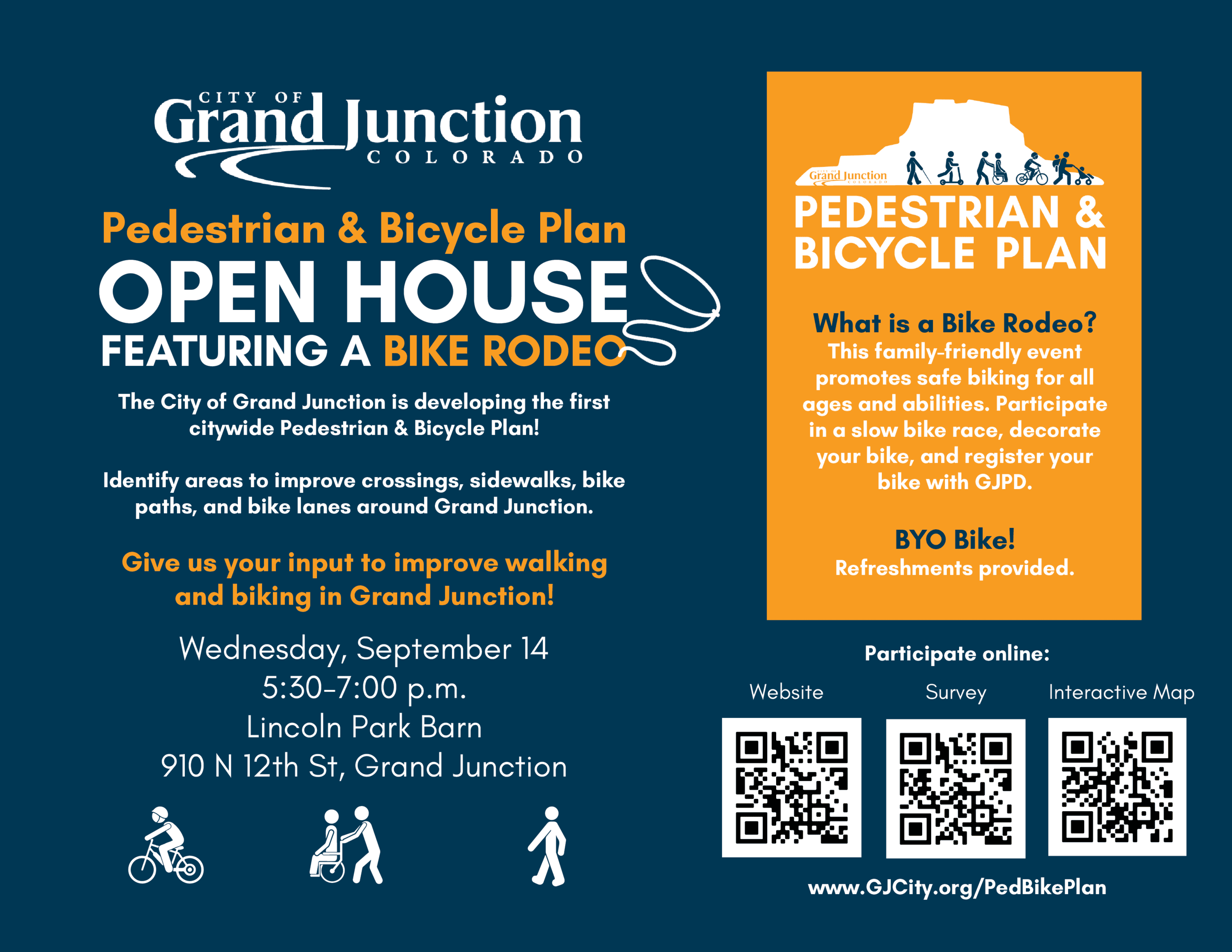 information about open house on graphic