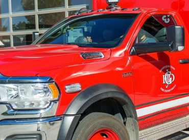 red Grand Junction Fire Department ambulance
