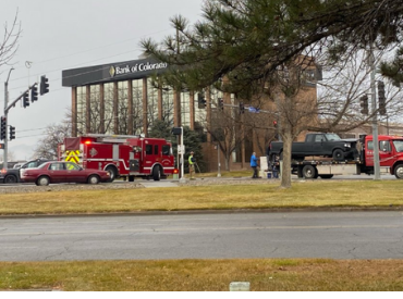 red GJFD ambulance coming out of the ambulance bay