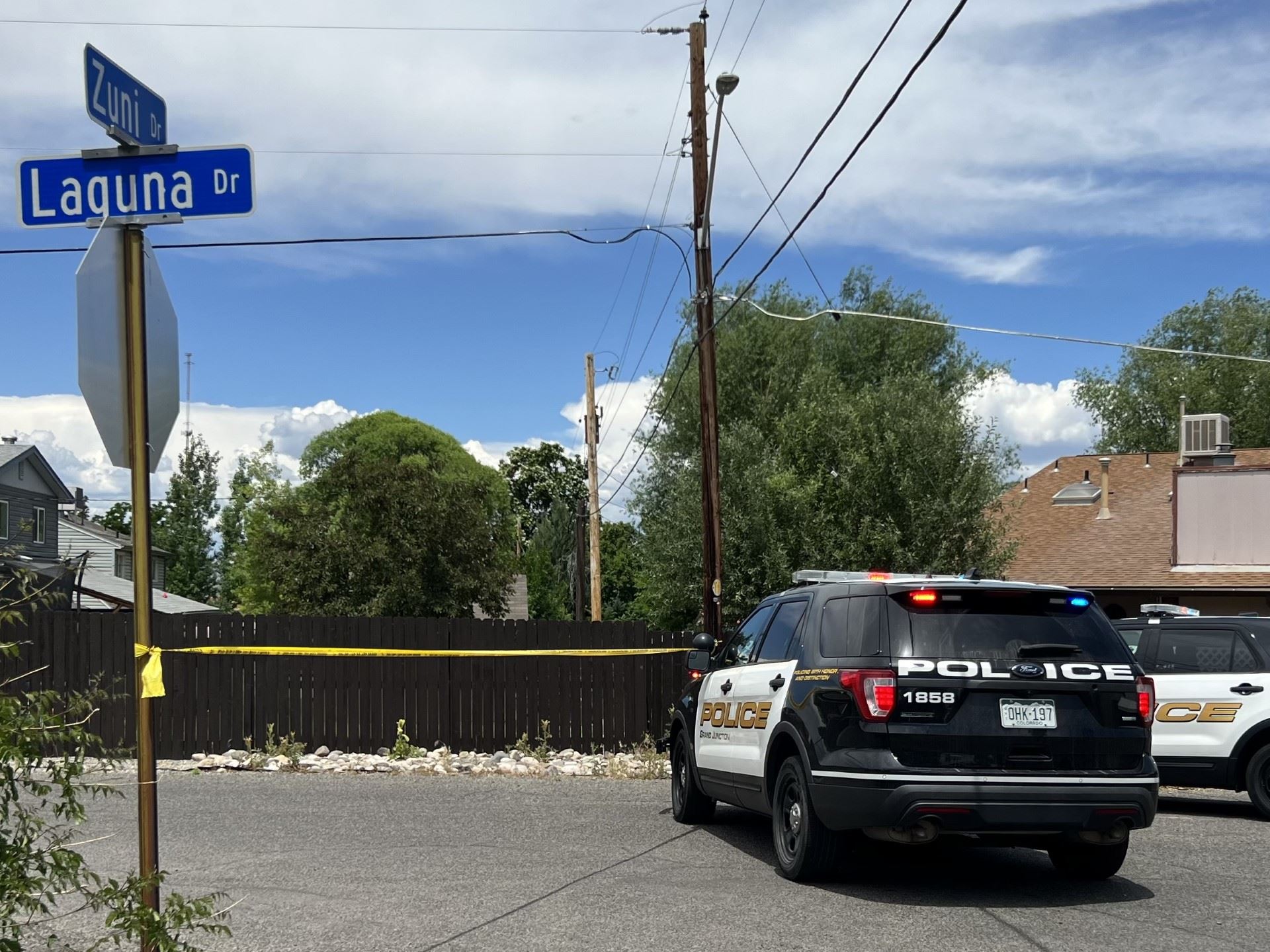 Patrol cars at Laguna and Zuni Drives
