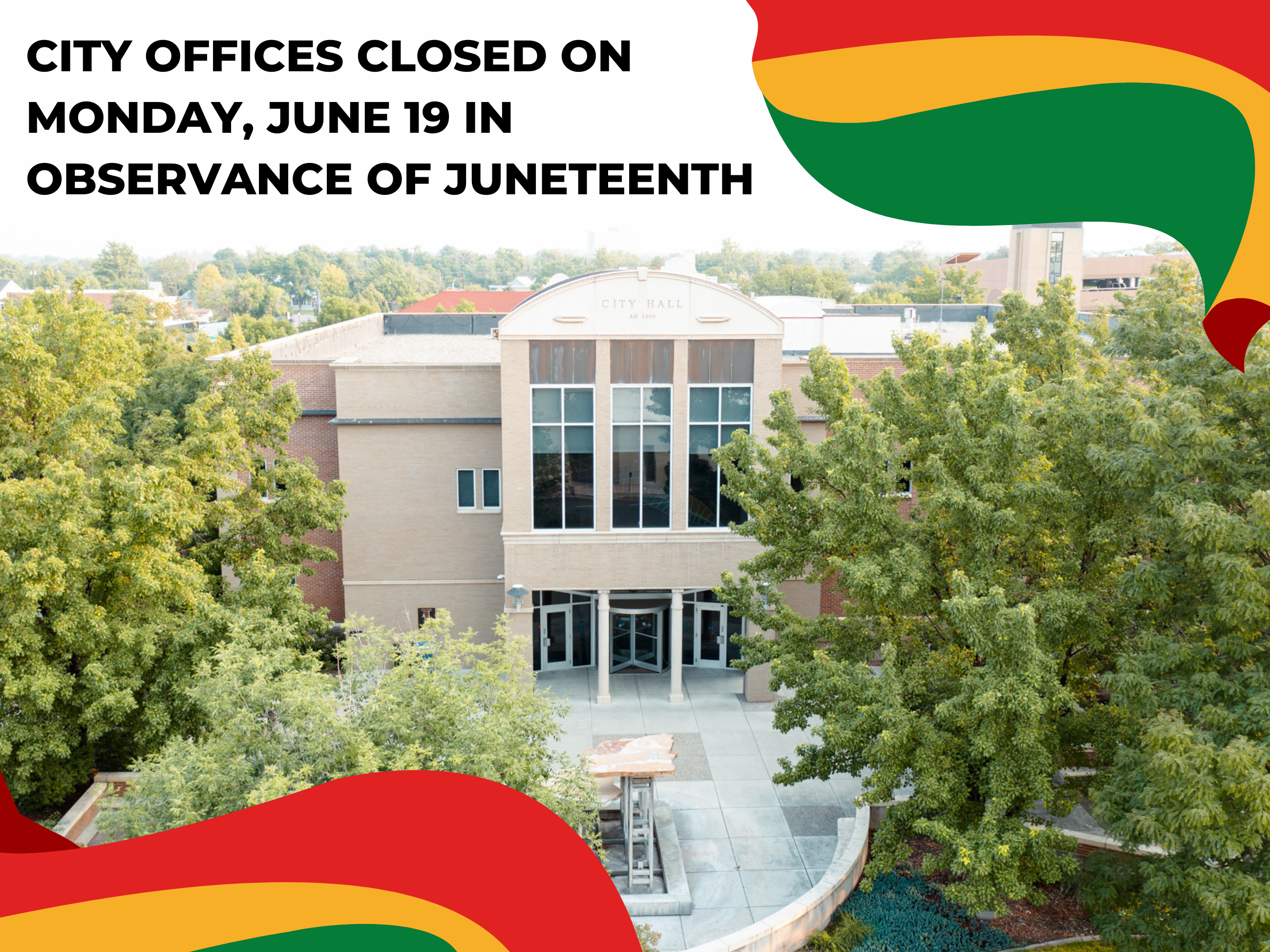 Overhead view of building with text and color added. 