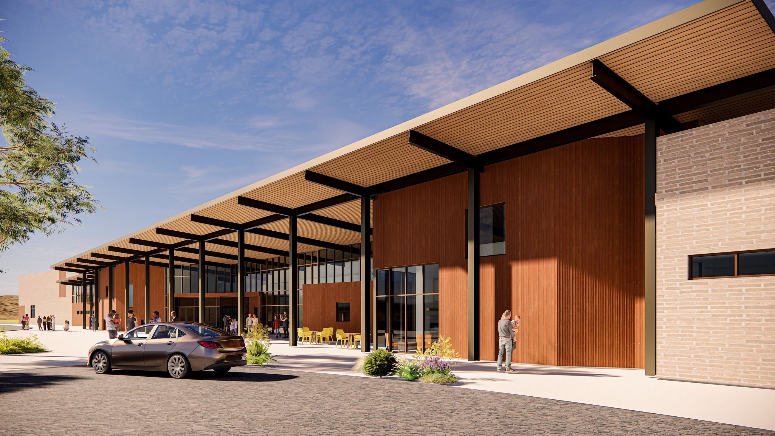 Community Recreation Center Rendering of the Main Entry