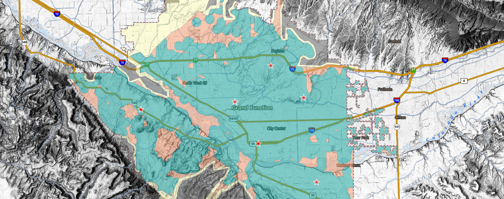 Map of Grand Junction