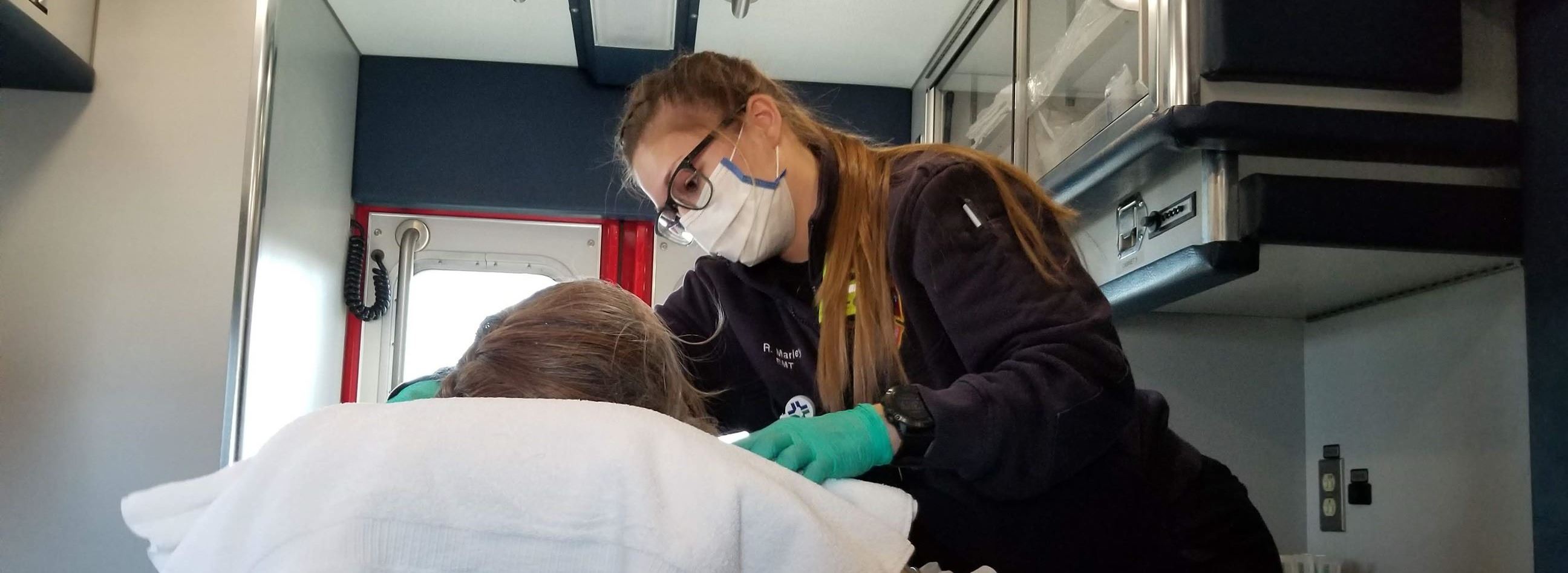 EMT caring for patient