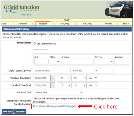 Attachments to online reports